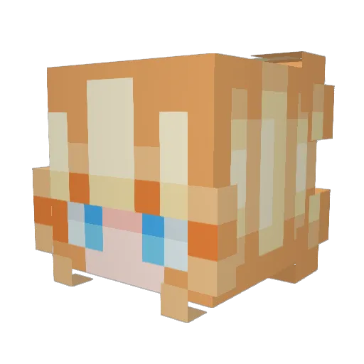 Honeybee464 Minecraft avatar head, 3D render