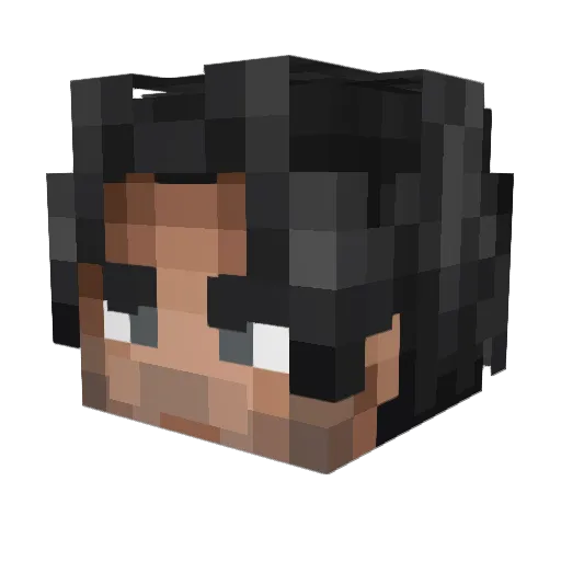Honeybeebean Minecraft avatar head, 3D render