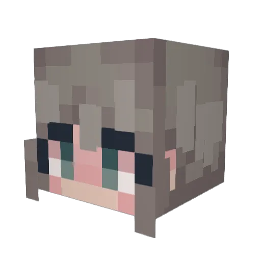 Honeybo0 Minecraft avatar head, 3D render