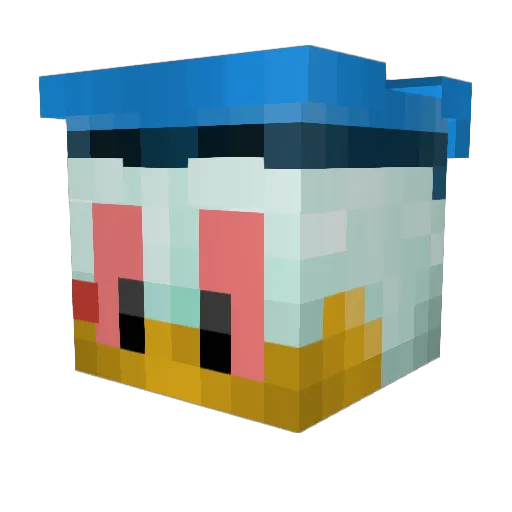 Honeybuns Minecraft avatar head, 3D render