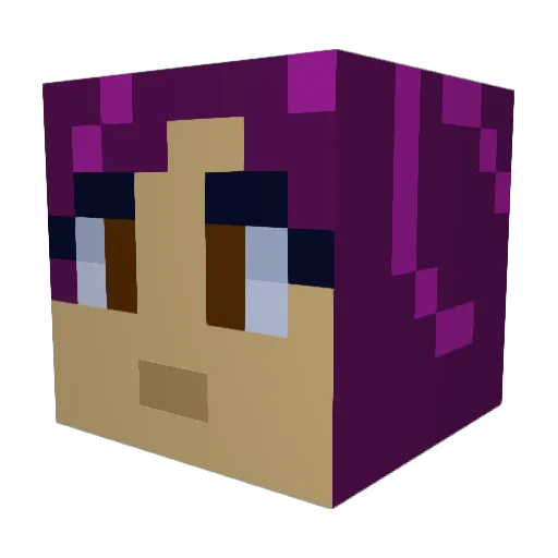 Honeydweller Minecraft avatar head, 3D render