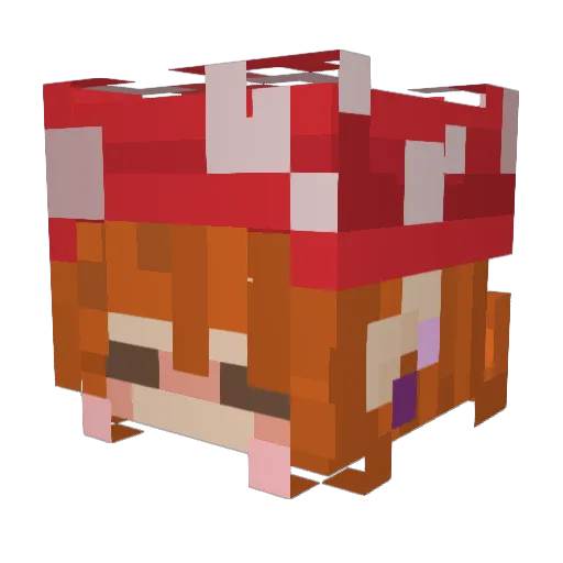 Honeymoon28 Minecraft avatar head, 3D render