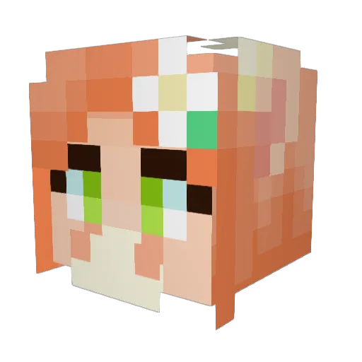 Honeypuckle Minecraft avatar head, 3D render