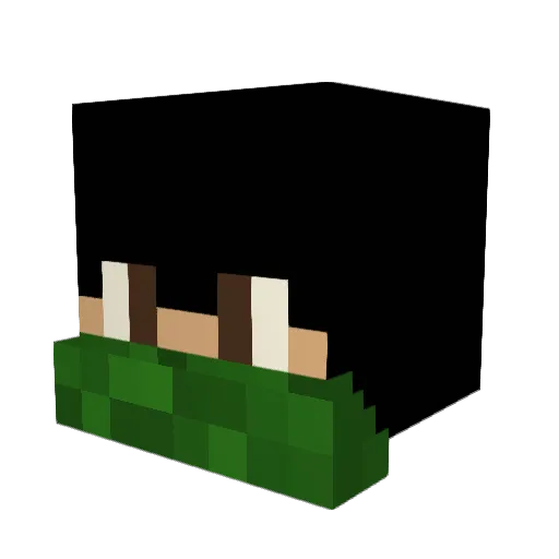 Honeysenpia Minecraft avatar head, 3D render