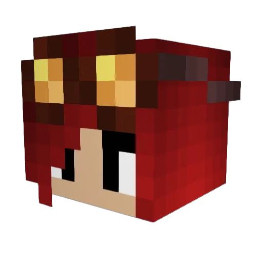 Honeysukle Minecraft avatar head, 3D render