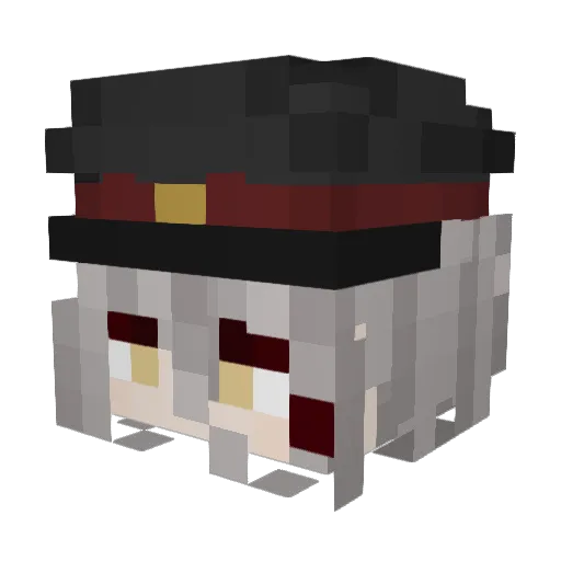 HongCha816 Minecraft avatar head, 3D render