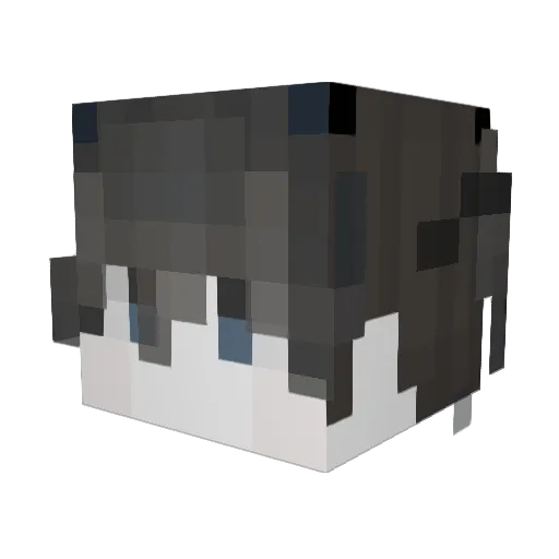 HongDouShan3 Minecraft avatar head, 3D render
