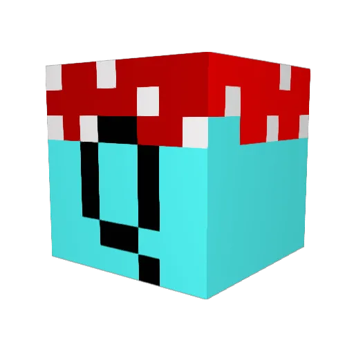 HongFeng516 Minecraft avatar head, 3D render