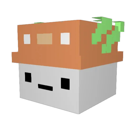 HongGi_52 Minecraft avatar head, 3D render