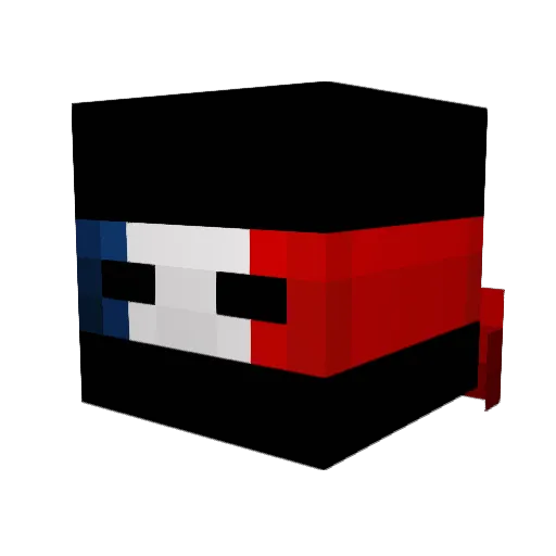HongK99 Minecraft avatar head, 3D render