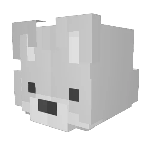 HongMiryu Minecraft avatar head, 3D render