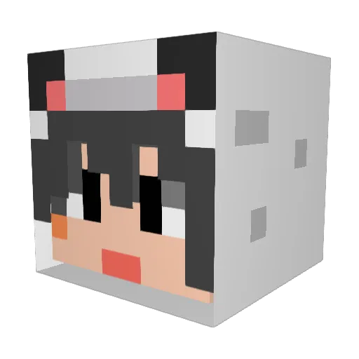 Hong_20 Minecraft avatar head, 3D render