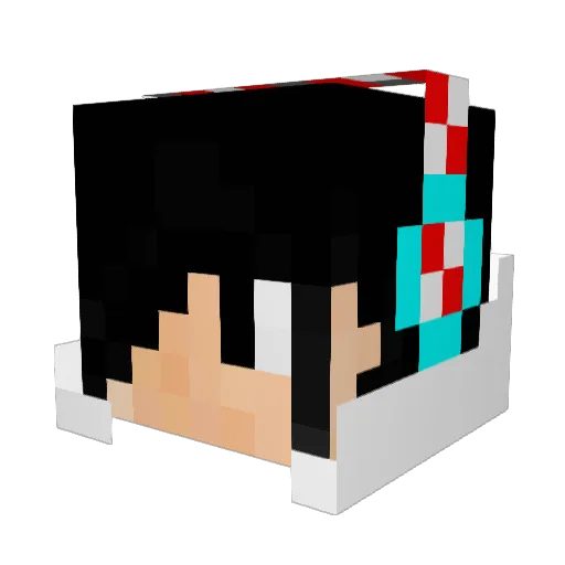 Hong_Yan Minecraft avatar head, 3D render