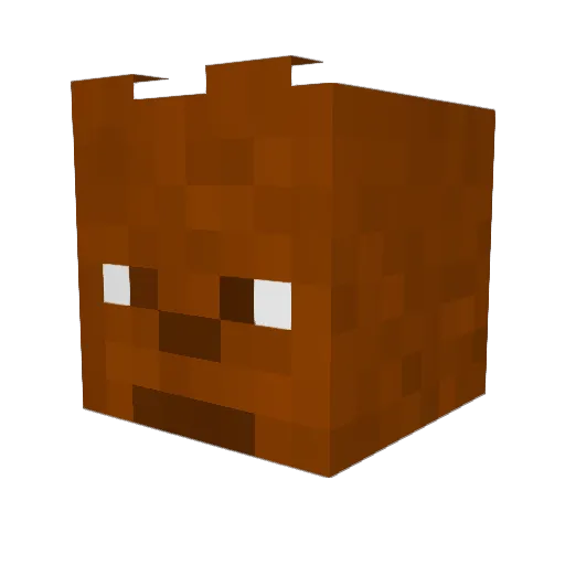 Hong__ Minecraft avatar head, 3D render