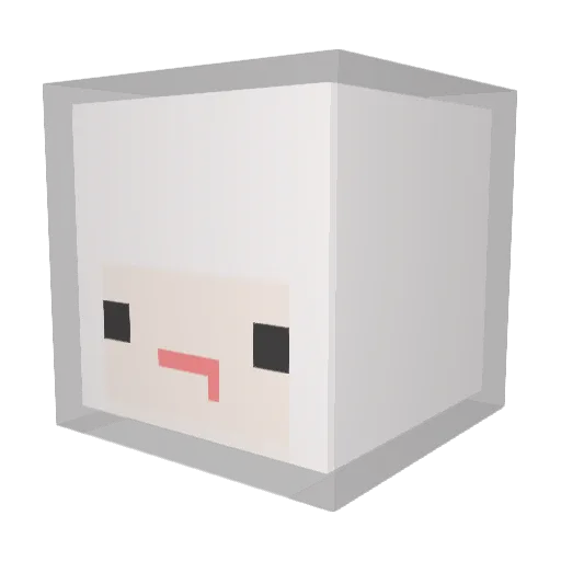 Hong_gil_dong_ Minecraft avatar head, 3D render