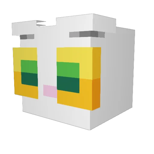 Hongddi_ Minecraft avatar head, 3D render