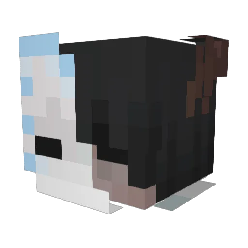 Hongg01 Minecraft avatar head, 3D render