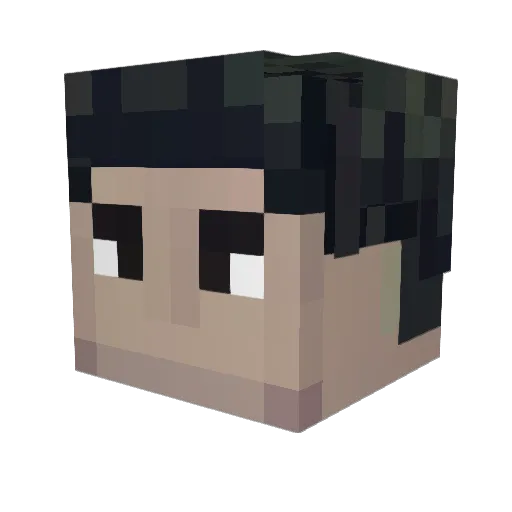 Hongidown Minecraft avatar head, 3D render