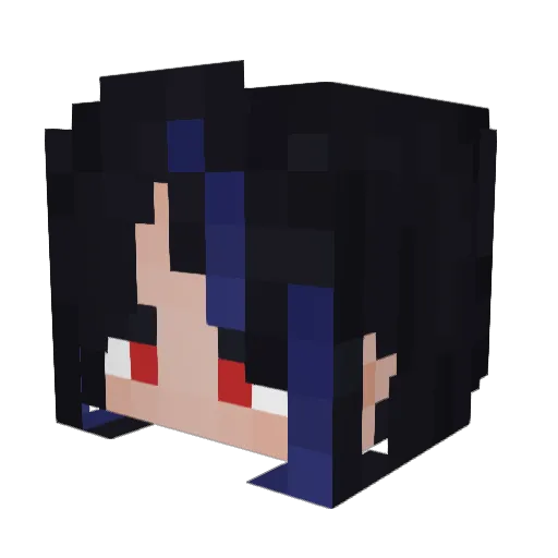 Hongyuann Minecraft avatar head, 3D render