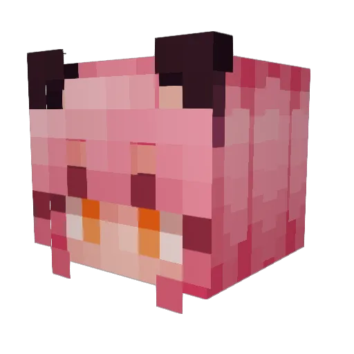 HoniBunni Minecraft avatar head, 3D render