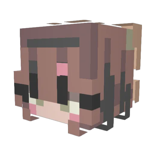 Honigbienee Minecraft avatar head, 3D render