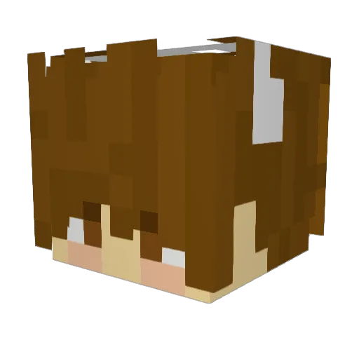 Honisa Minecraft avatar head, 3D render