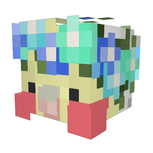 HonkHonkBonk Minecraft avatar head, 3D render
