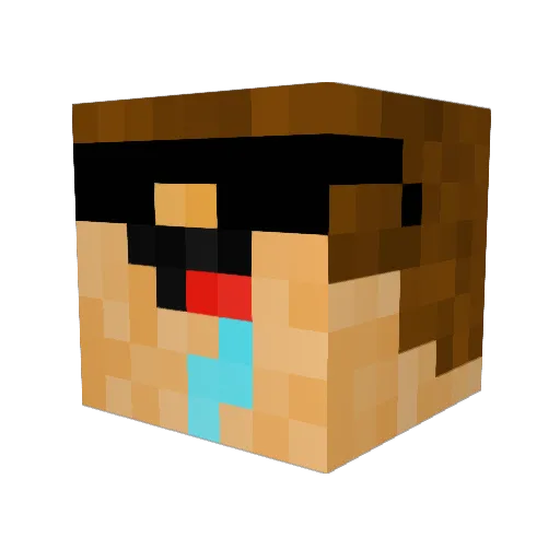 Honki Minecraft avatar head, 3D render