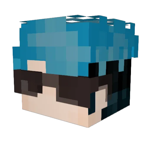 Honkikung Minecraft avatar head, 3D render