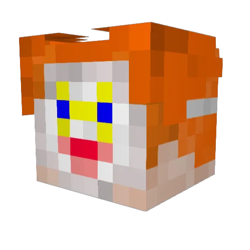 HonkzeeBeezs Minecraft avatar head, 3D render