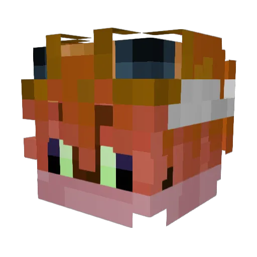 Honnan Minecraft avatar head, 3D render