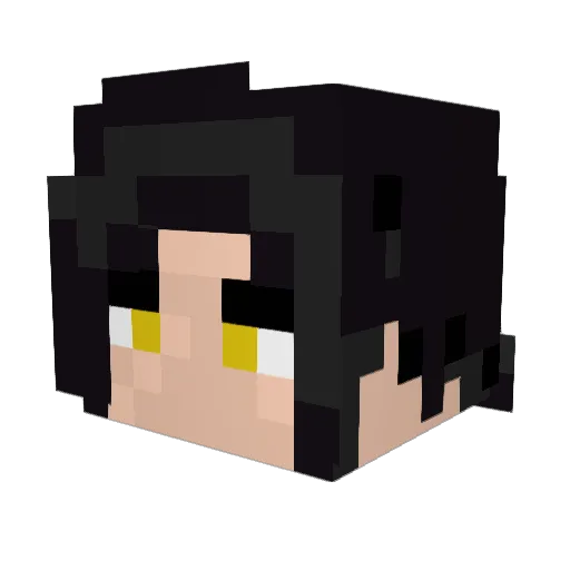 Honningsopp Minecraft avatar head, 3D render