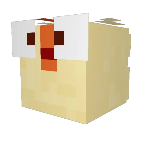 Honnypoo Minecraft avatar head, 3D render