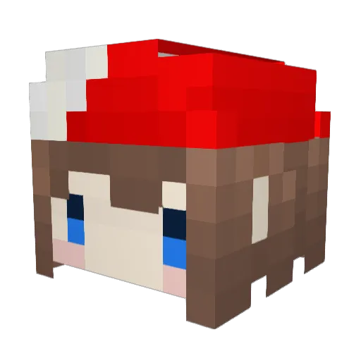 Honoka_King Minecraft avatar head, 3D render