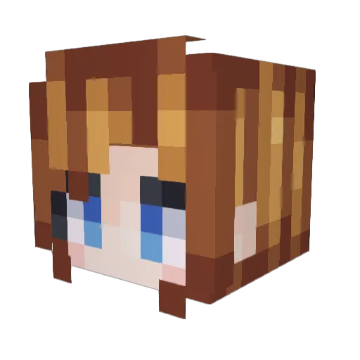 Honopan3 Minecraft avatar head, 3D render