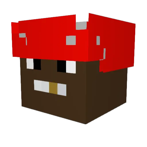 HonorAMD Minecraft avatar head, 3D render