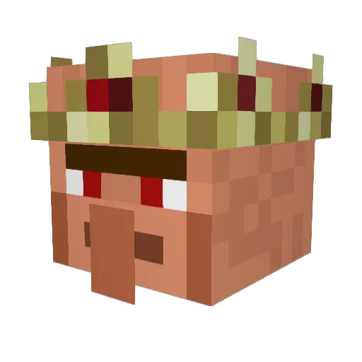 HonorKing Minecraft avatar head, 3D render