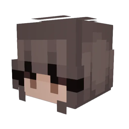 Honora_ Minecraft avatar head, 3D render