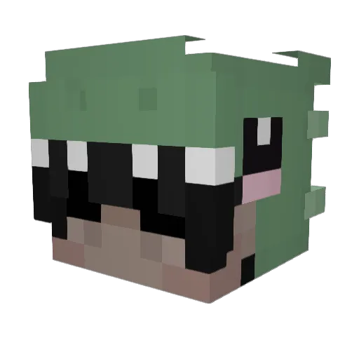 HonorableDrone Minecraft avatar head, 3D render