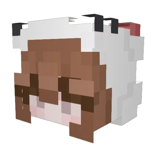 Honoriax Minecraft avatar head, 3D render