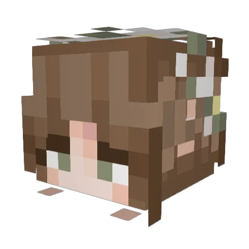 Honorunka Minecraft avatar head, 3D render