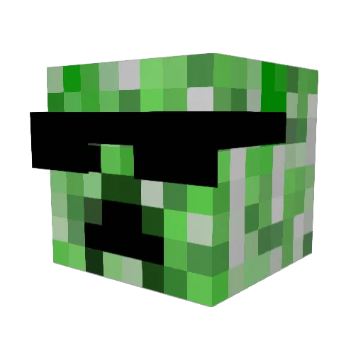 Honozi Minecraft avatar head, 3D render
