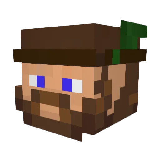 HonsSeebocha Minecraft avatar head, 3D render