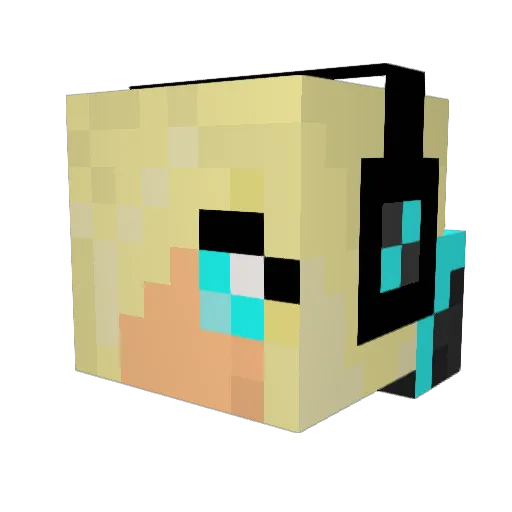 HonuGirl Minecraft avatar head, 3D render
