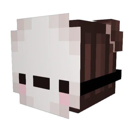 Honukay Minecraft avatar head, 3D render
