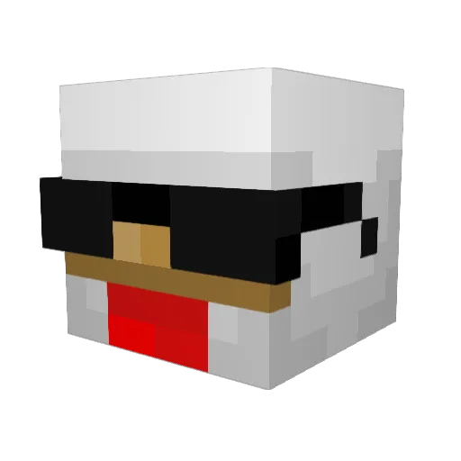 Honz111cek Minecraft avatar head, 3D render