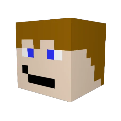HonzTheGreat Minecraft avatar head, 3D render