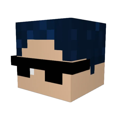 Honzisekk Minecraft avatar head, 3D render
