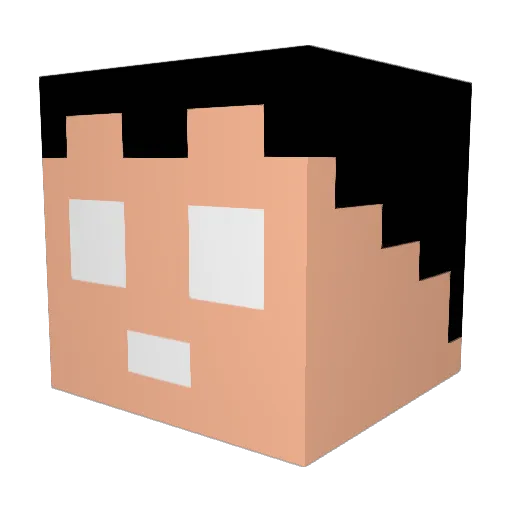 Hood3dMascot Minecraft avatar head, 3D render