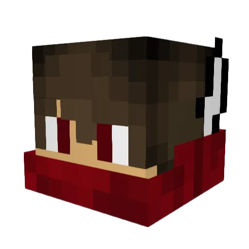 Hood444 Minecraft avatar head, 3D render